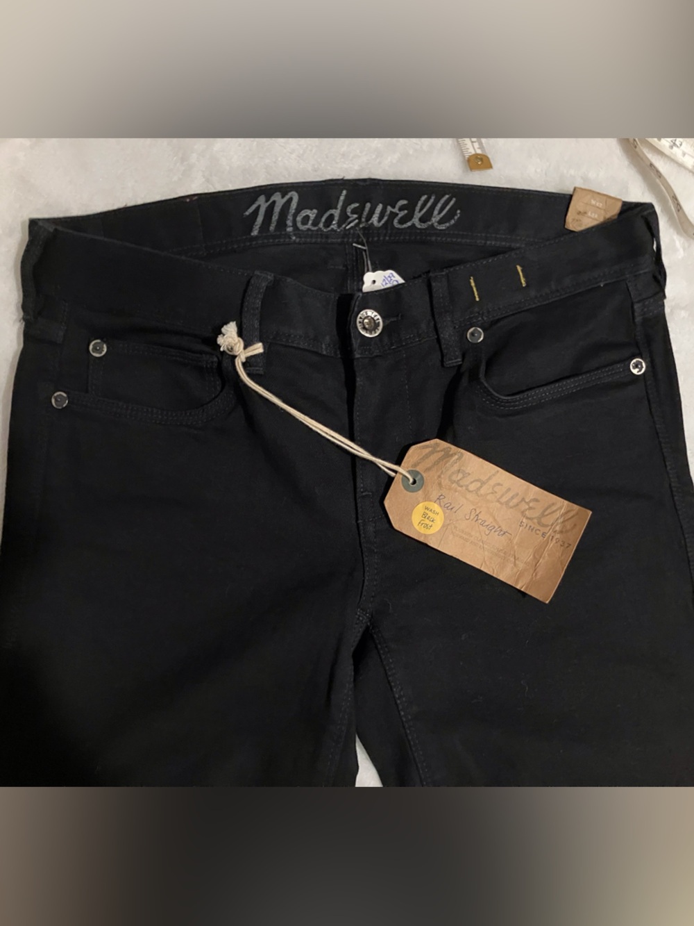 Madewell Black Slim-Fit Jeans with Branded Waistband